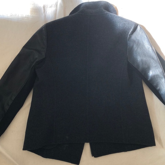 VINCE wool and leather jacket - Picture 7 of 8